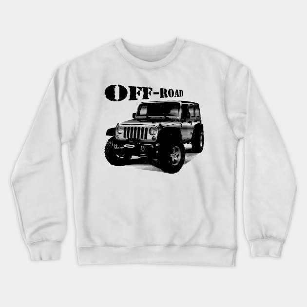 Jeep off road, Jeep Wrangler 4x4 Crewneck Sweatshirt by hottehue